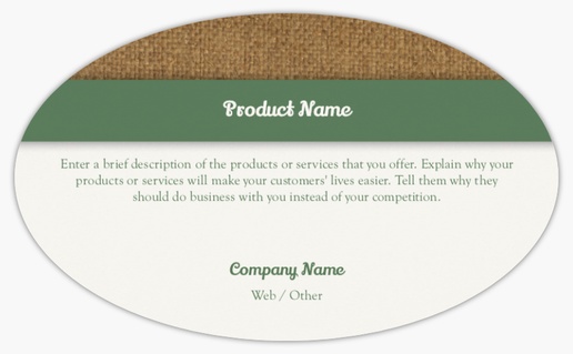 Design Preview for Design Gallery: Agriculture & Farming Product Labels on Sheets, 3" x 5" Oval