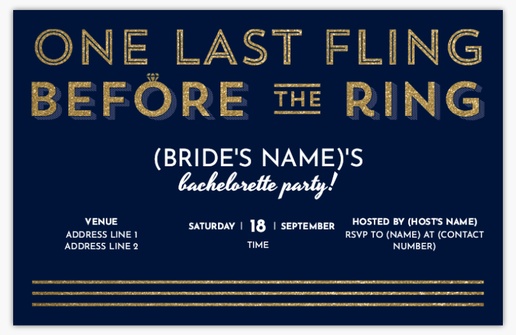 A one last fling before the ring bachelorette blue gray design for Theme