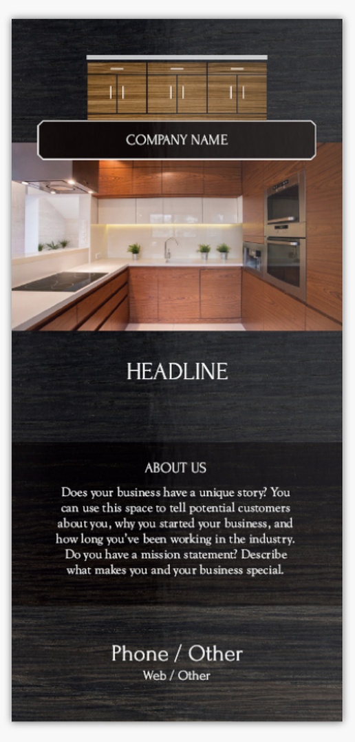 Design Preview for Design Gallery: Kitchen & Bathroom Remodelling Postcards, DL (99 x 210 mm)