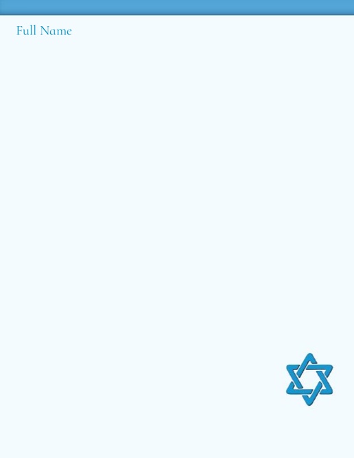 A religious judaism white blue design for Theme