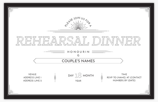 Design Preview for Design Gallery: Rehearsal Dinner Invitations & Announcements, 4.6” x 7.2” Flat