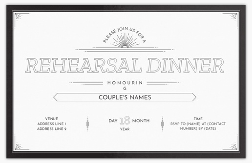 Design Preview for Design Gallery: Rehearsal Dinner Invitations & Announcements, Flat 18.2 x 11.7 cm