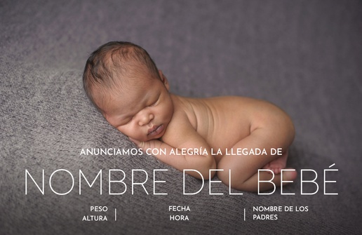 Un bebé niño anuncio de bebé diseño negro blanco para Bebés con 1 imágenes