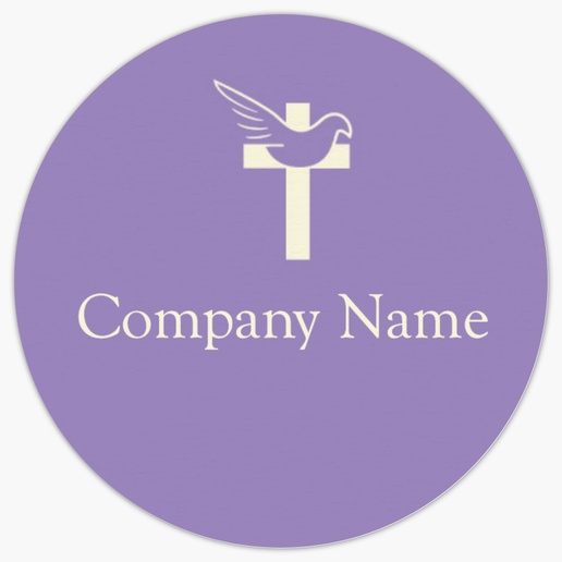 A pastor christianity purple gray design