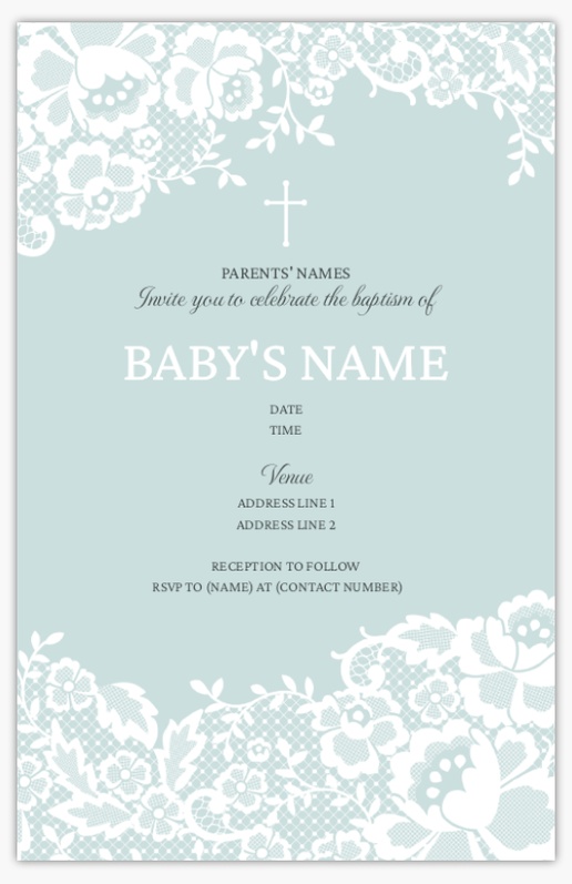 Design Preview for Design Gallery: Religious Invitations & Announcements, 4.6” x 7.2” Flat