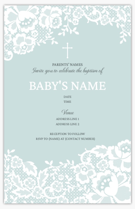 A baptism religious gray white design for Baptism & Christening