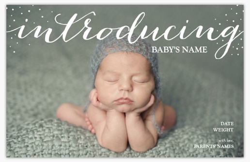 Design Preview for Birth Announcements Invitations & Announcements Templates, 4.6” x 7.2” Flat