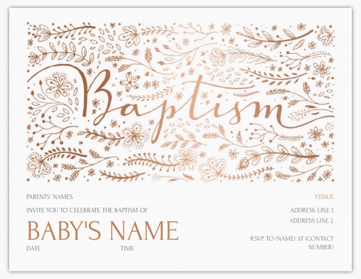 Design Preview for Design Gallery: Baptism & Christening Invitations & Announcements, Flat 13.9 x 10.7 cm