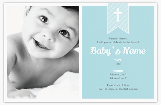 Design Preview for Religious, Christening & Baptism Invitations, 18.2 x 11.7 cm