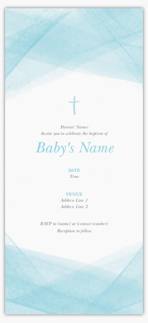 Design Preview for Design Gallery: Baptism & Christening Invitations & Announcements, Flat 21 x 9.5 cm