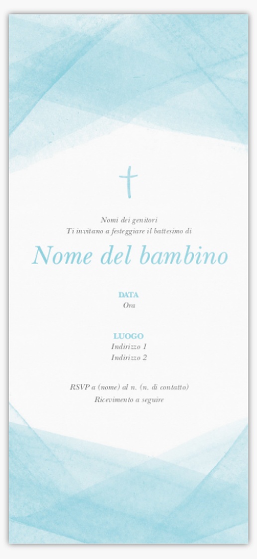 Anteprima design per Inviti per battesimi ed eventi religiosi, 21 x 9.5 cm
