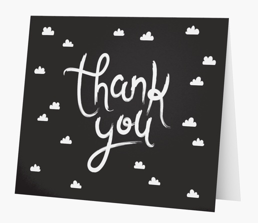 A lettering thank you gray design for Baby