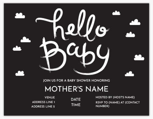 A baby shower hello baby gray design for Type