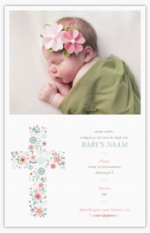 Voorvertoning ontwerp voor Ontwerpgalerij: Baby Kaarten en uitnodigingen, Ongevouwen 18.2 x 11.7 cm