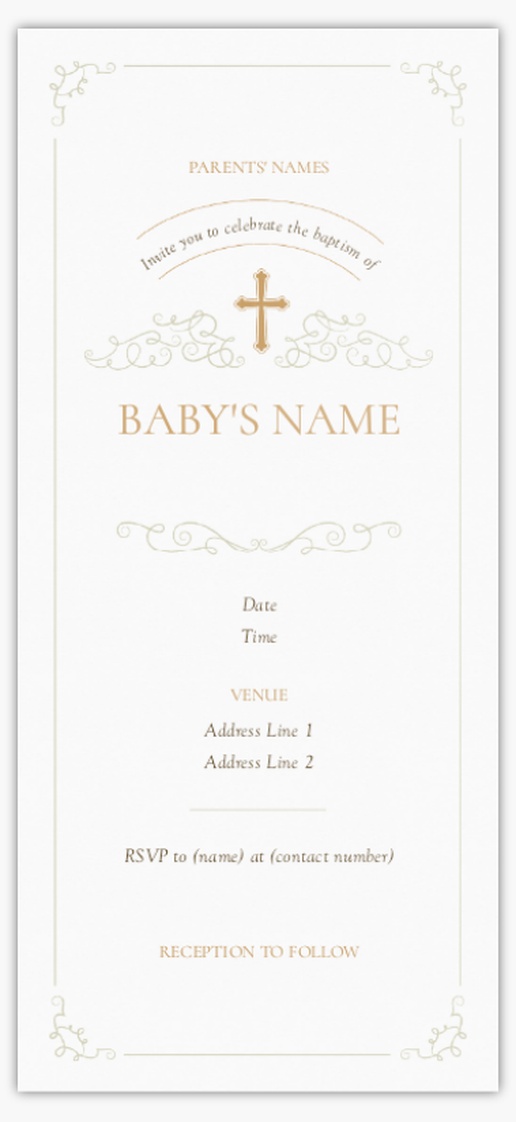 Design Preview for Invitations Templates & Designs, Flat 21 x 9.5 cm