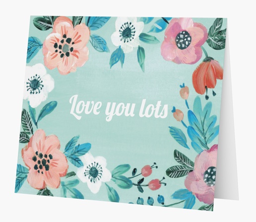 A florals love you florals white gray design for Theme