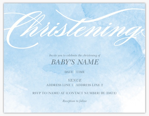 A baptism script gray blue design for Boy