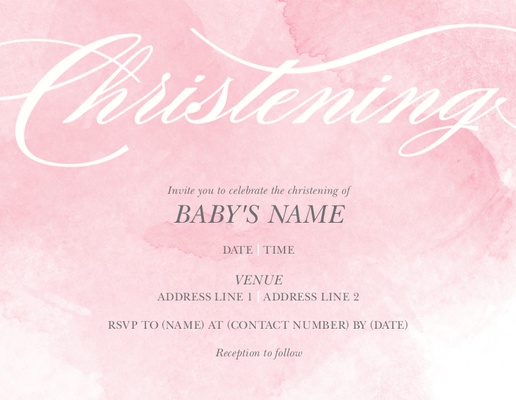 A religious baptism white pink design for Type