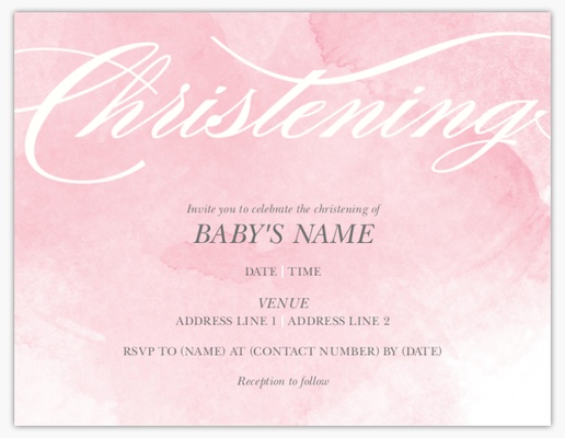 A religious baptism gray pink design for Type