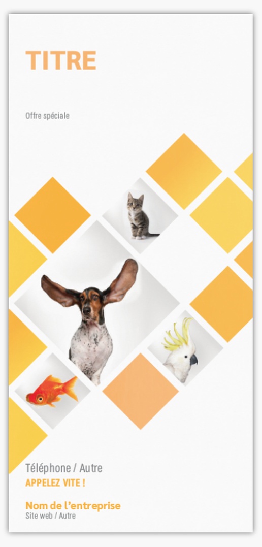 Aperçu du graphisme pour Galerie de modèles : Cartes postales pour Animaux et soins vétérinaires, DL (99 x 210 mm)