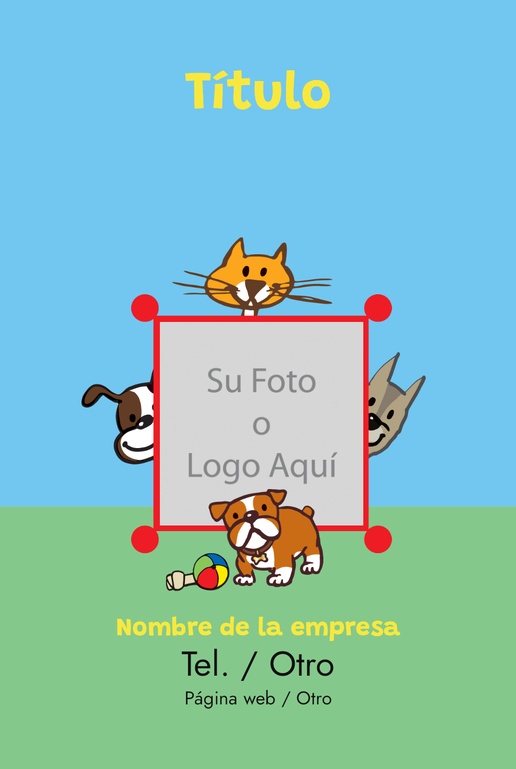 Un vertical perrera diseño azul para Animales y mascotas con 1 imágenes