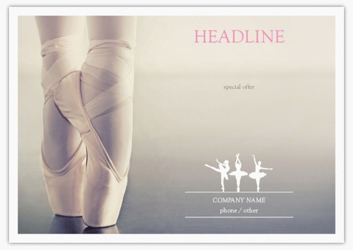 Design Preview for Design Gallery: Dance Fitness Postcards, A5 (148 x 210 mm)