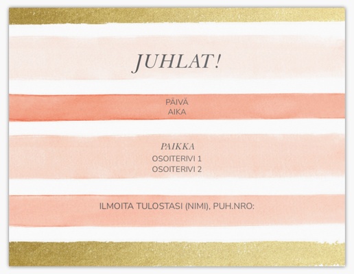 Mallin esikatselu Mallivalikoima: Syntymäpäivä Kutsukortit ja ilmoitukset, Yksiosainen 13,9 x 10,7 cm