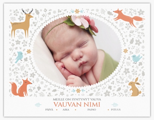 Mallin esikatselu Mallivalikoima: Rustiikki Vauvakortti, 13,9 x 10,7 cm