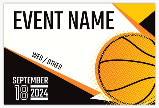 A basketball sporting event white orange design for Modern & Simple