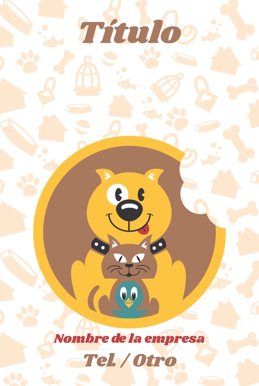 Un mascotas cuidado de animales diseño naranja marrón para Animales y mascotas