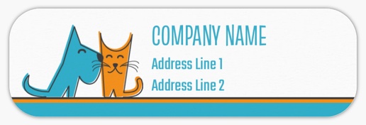 Design Preview for Pet Supply Stores Return Address Labels Templates, White Paper