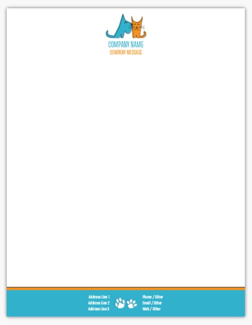 Design Preview for Animals Letterhead Templates