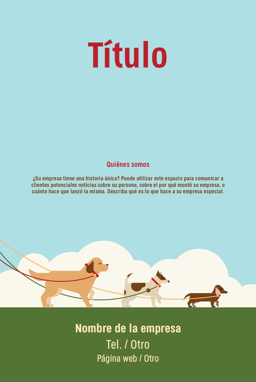 Un cachorro vertical diseño blanco marrón para Animales y mascotas