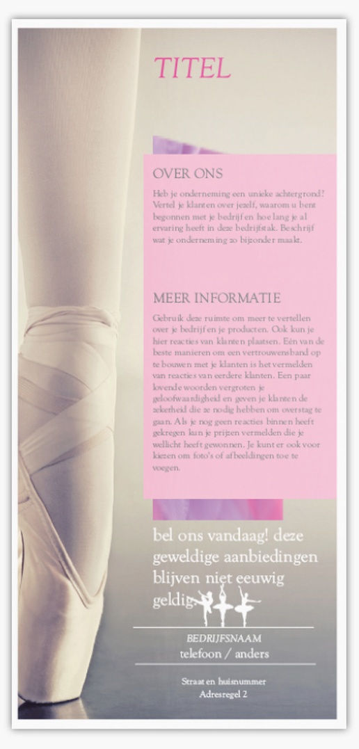 Voorvertoning ontwerp voor Ontwerpgalerij: Dance fitness Ansichtkaarten, DL (99 x 210 mm)