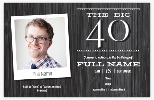 A 1 image wood gray design for Milestone Birthday with 1 uploads
