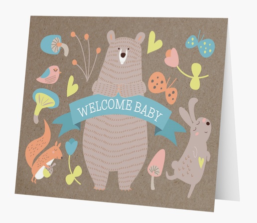 A welcome baby bear gray brown design for Theme