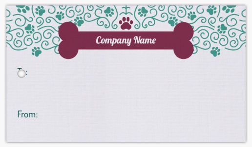 Design Preview for Design Gallery: Animals Swing Tags, 5 x 9 cm Linen