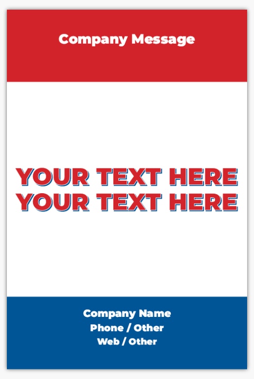 Design Preview for Patriotic & Military Aluminum A-Frame Signs Templates, 1 Insert - No Frame 24" x 36"