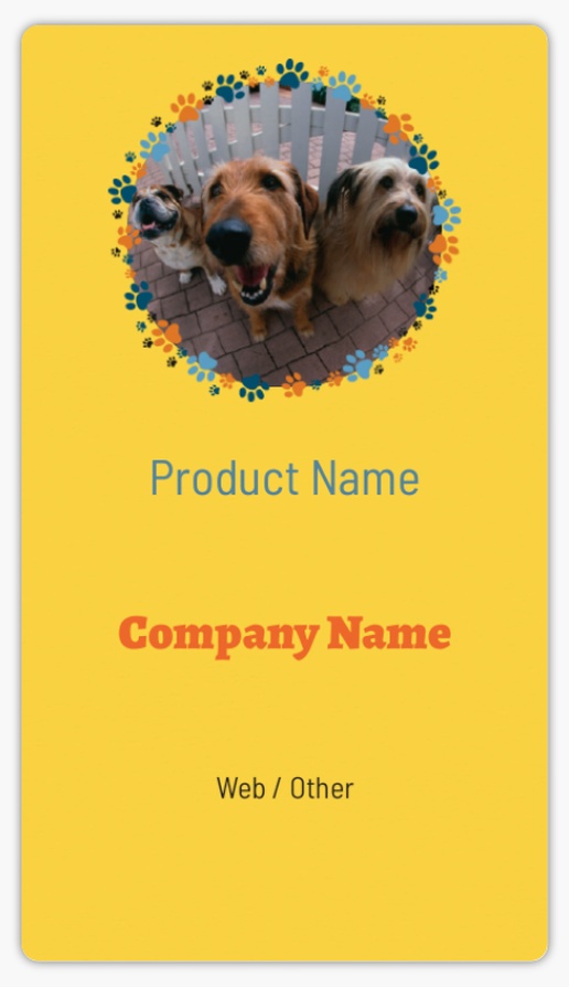 Design Preview for Design Gallery: Animals & Pet Care Product Labels on Sheets, 2" x 3.5" Rounded Rectangle