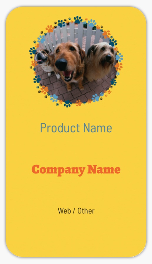 Design Preview for Animals & Pet Care Product Labels on Sheets Templates, 2" x 3.5" Rounded Rectangle