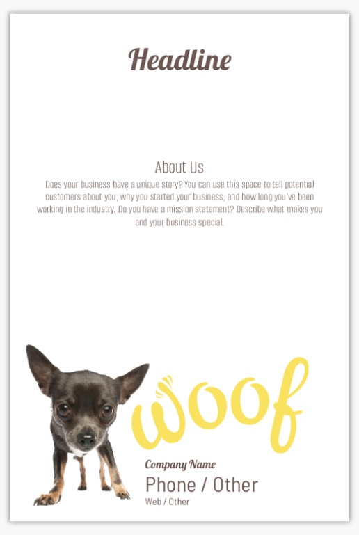 A wag dog gray yellow design for Animals & Pet Care