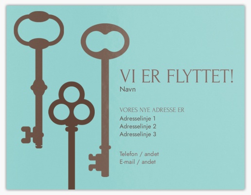 Forhåndsvisning af design for Designgalleri: Flytning Invitationer og kort, Enkeltsidet 13,9 x 10,7 cm