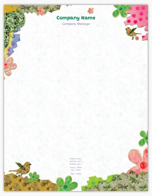 A scrapbook dikiş white green design for Art & Entertainment