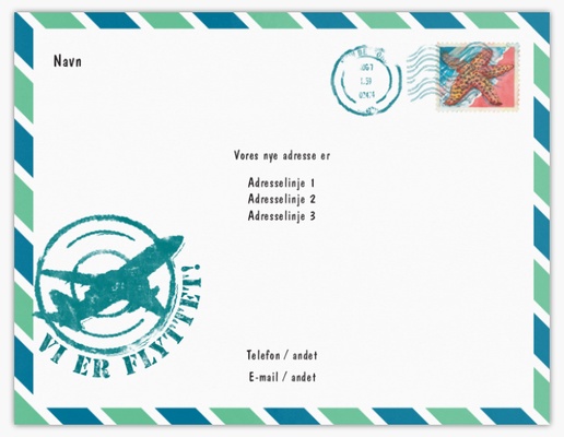 Forhåndsvisning af design for Designgalleri: Flytning Invitationer og kort, Enkeltsidet 13,9 x 10,7 cm