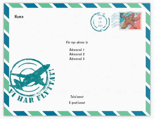Förhandsgranskning av design för Designgalleri: Flytt Inbjudningskort, Enkelt 13,9 x 10,7 cm