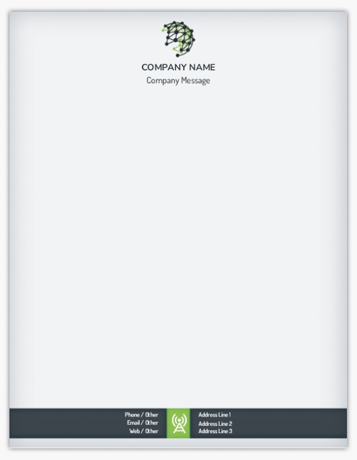 Design Preview for Marketing & Communications Letterhead Templates