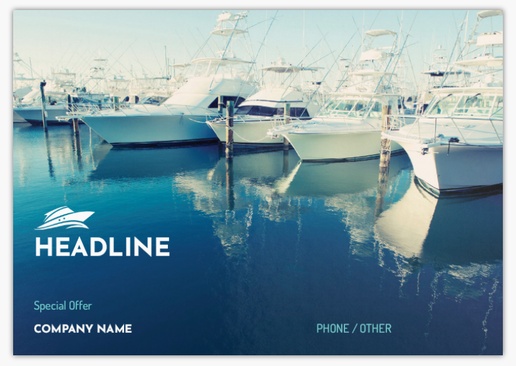 Design Preview for Design Gallery: Boats & Maritime Postcards, A5 (148 x 210 mm)