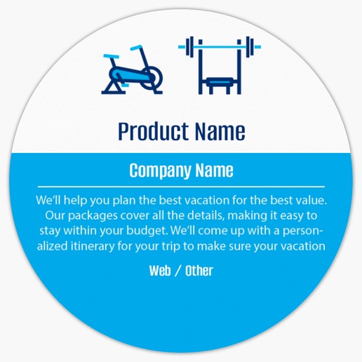 Design Preview for Modern & Simple Product Labels on Sheets Templates, 3" x 3" Circle