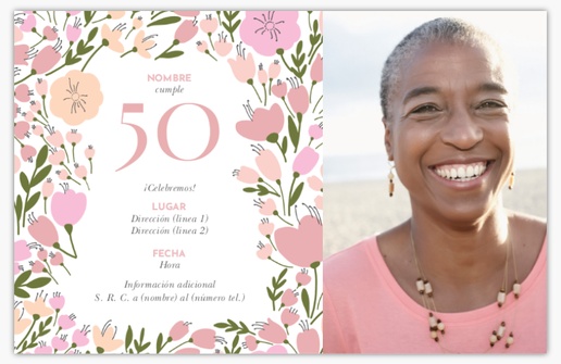 Un 50º 40º diseño rosa verde para Cumpleaños de adultos con 1 imágenes