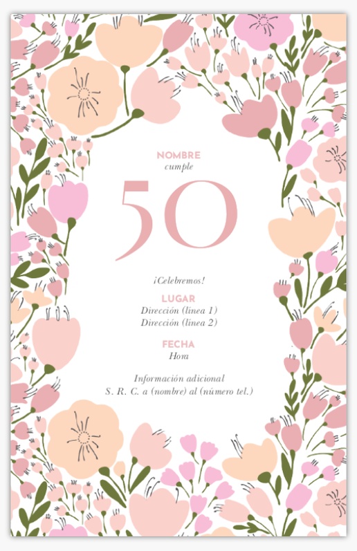 Un flores trigésimo diseño rosa verde para Cumpleaños